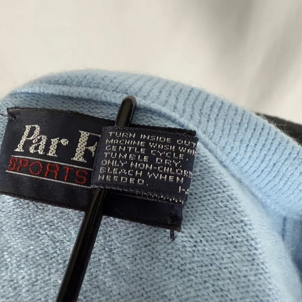 Vintage Par Four Golf‎ Baby Blue V-Neck Sweater - Men’s L